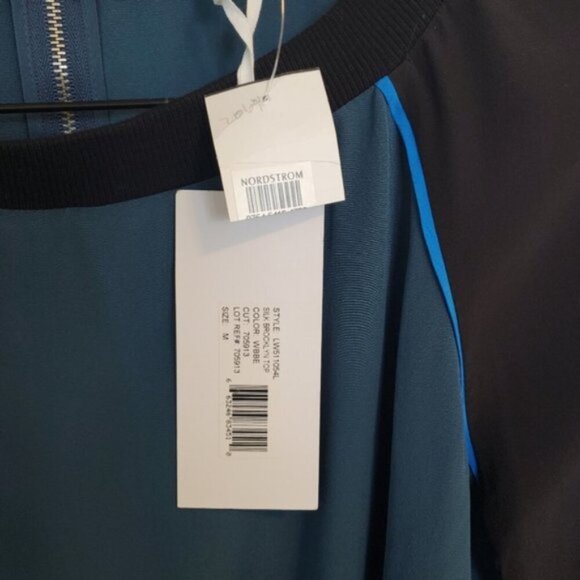 Elizabeth & James Blue/Black Brooklyn Silk Top Size M - Picture 5 of 6